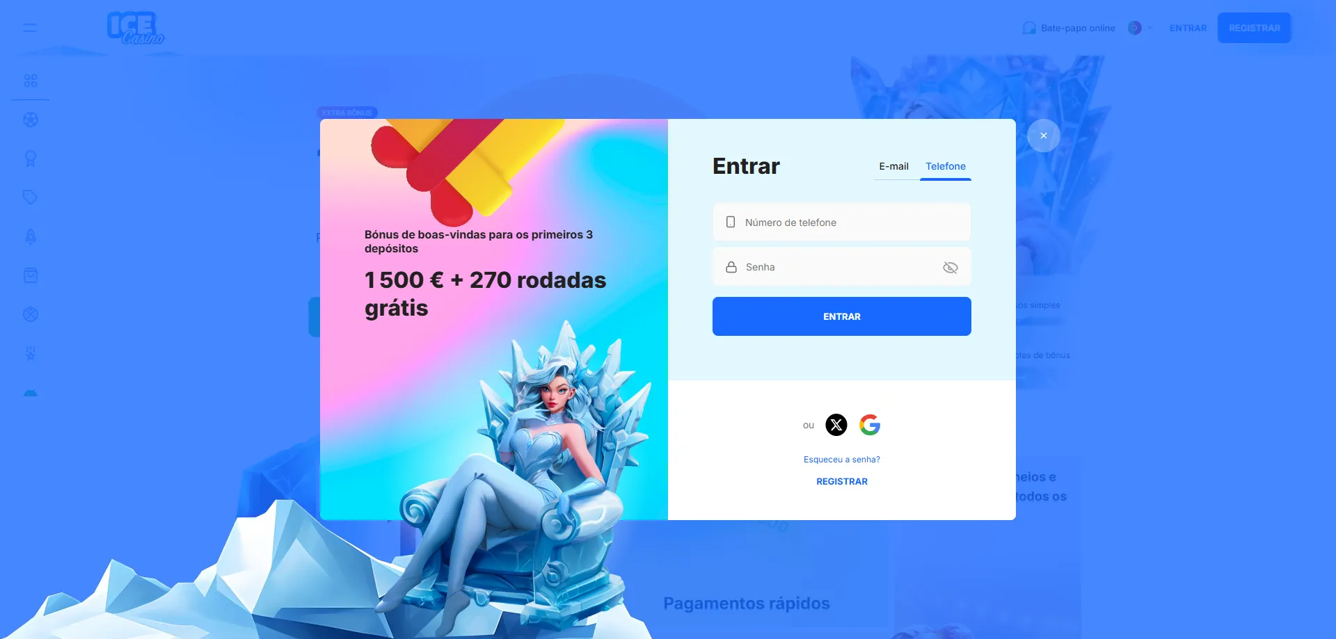 ice casino entrar — faça login na sua conta com segurança