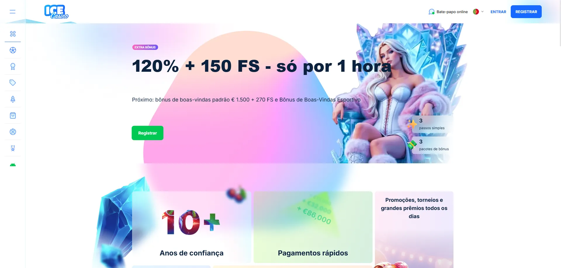 Ice Casino canal Telegram Portugal – visão geral da plataforma
