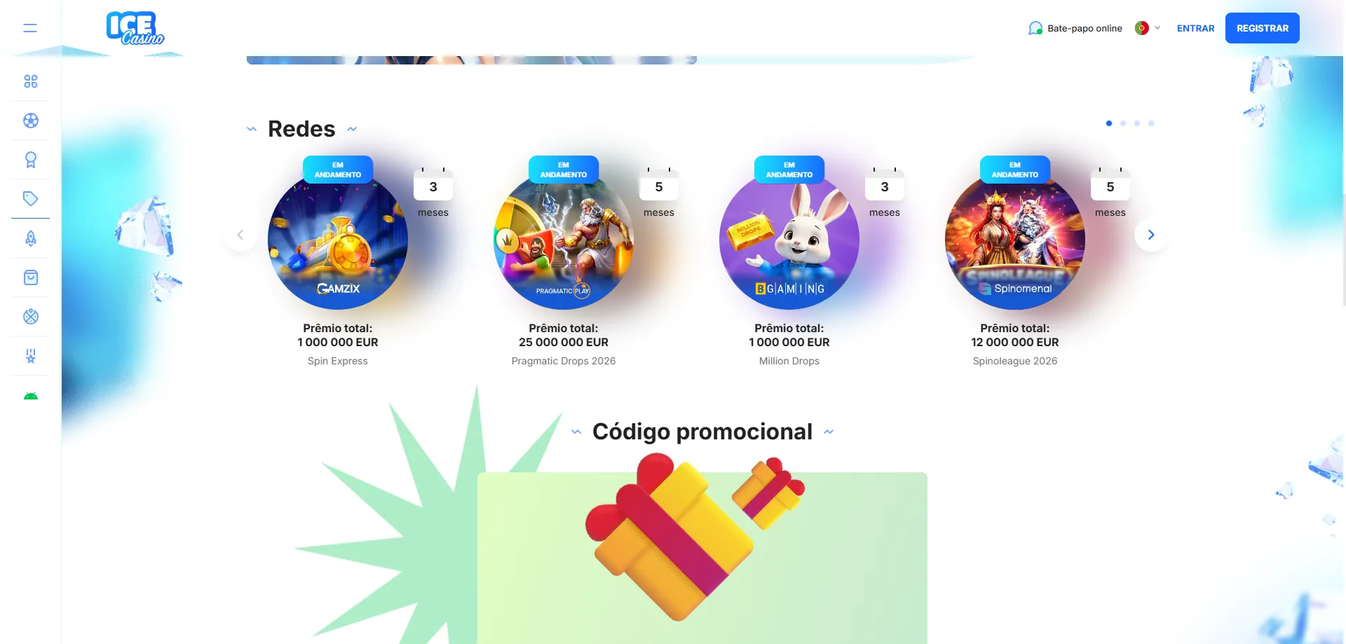 Biblioteca de slots e jogos de casino no ice casino online
