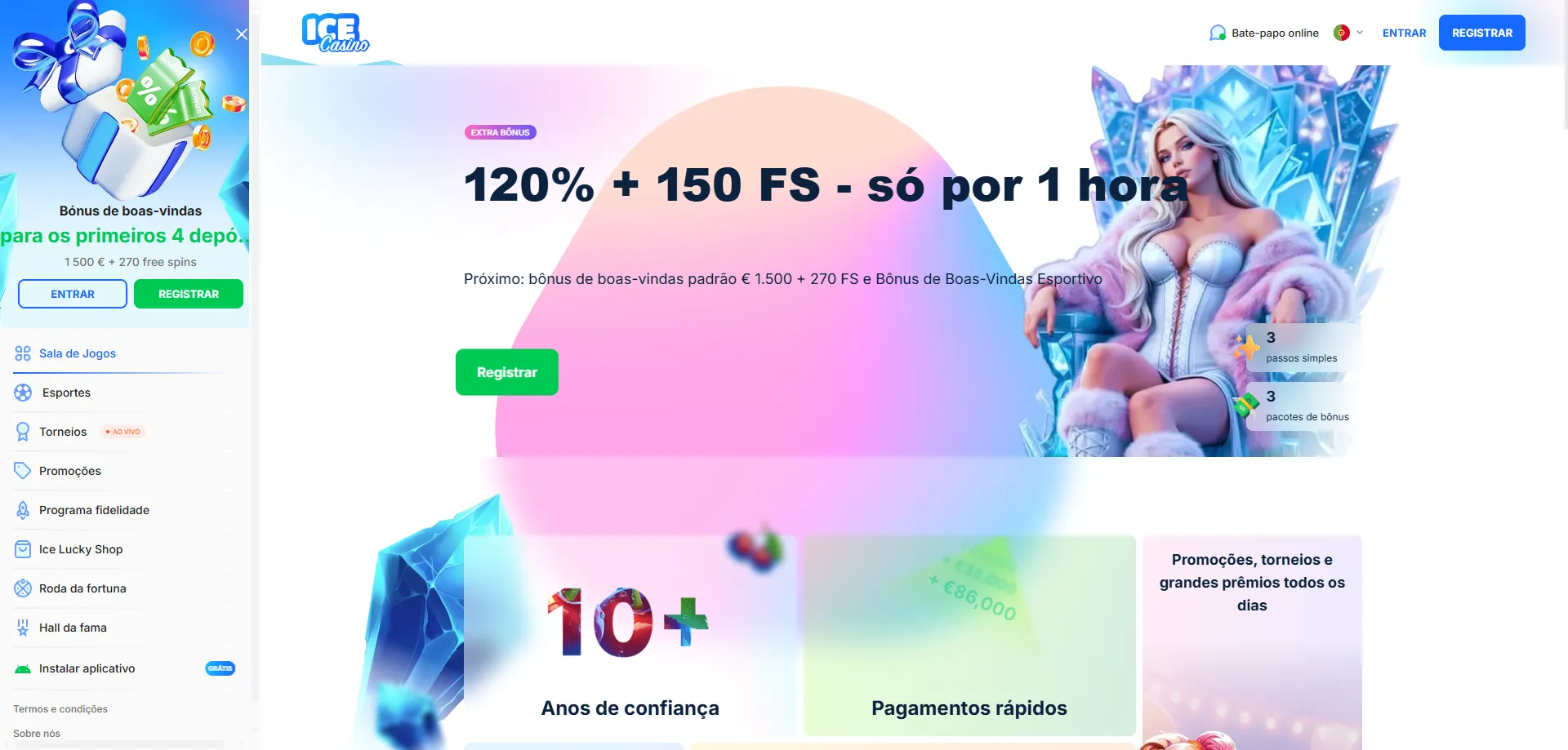 Visão geral da plataforma ice casino para jogadores brasileiros